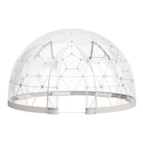 Garden Dome Igloo, 9.5 x 5.7 ft Outdoor Clear Bubble Tent for 2-4 Person, Weatherproof Geodesic Dome Greenhouse with Window